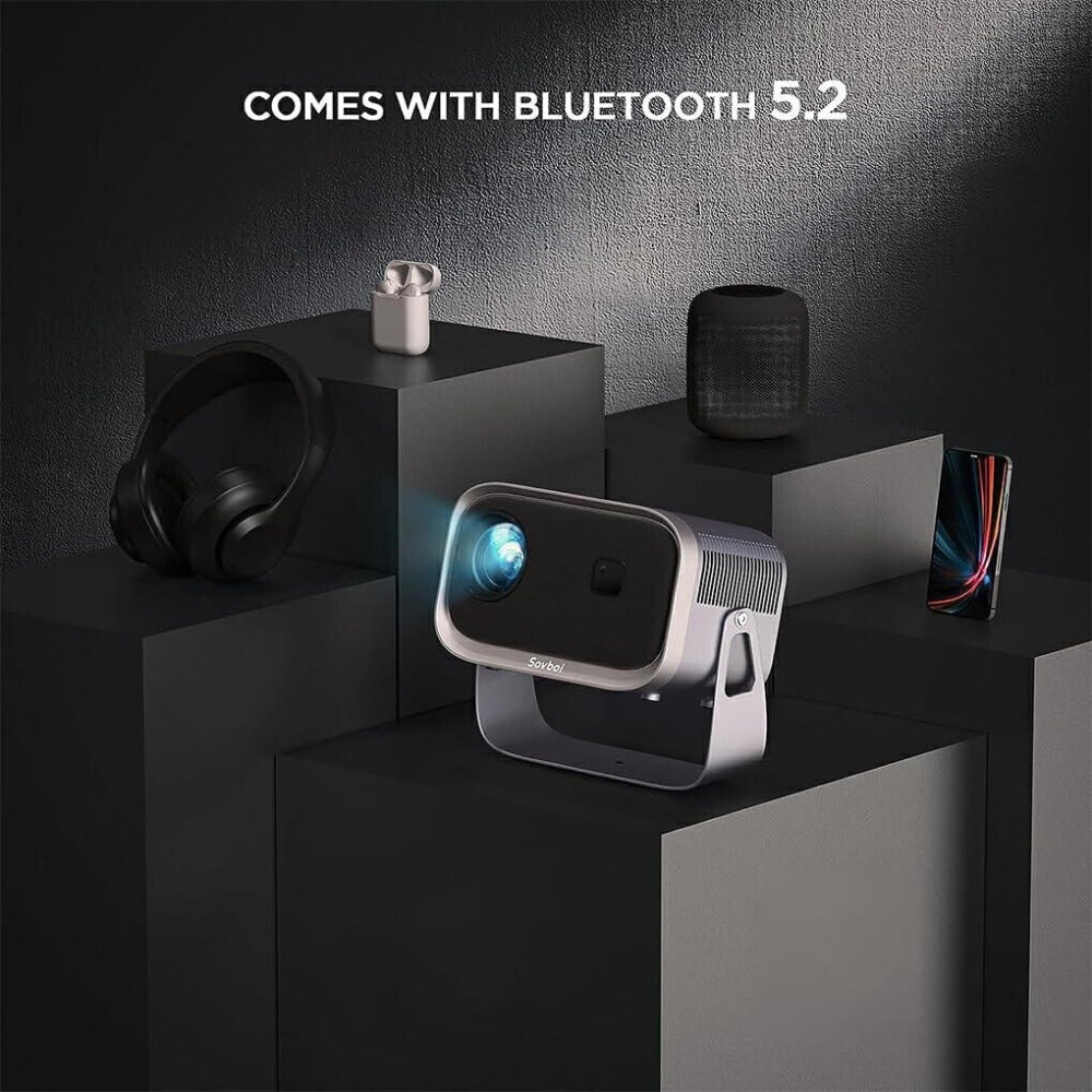 Compact Smart Home Theater Projector - Portable - Same Screen Version For Mobile Phone