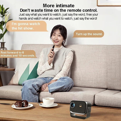 Compact Smart Home Theater Projector - Portable - Same Screen Version For Mobile Phone