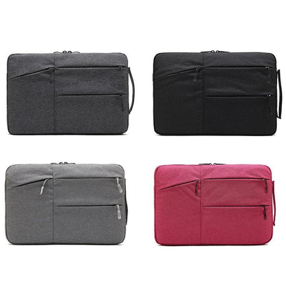 13.3 Inch Business Laptop Liner Bag - Polyester Zipper Closure - Dark Gray