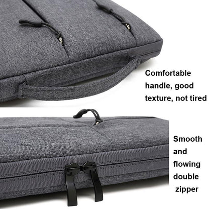 13.3 Inch Business Laptop Liner Bag - Polyester Zipper Closure - Dark Gray