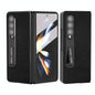 For Samsung Galaxy Z Fold4 5G Leather Phone Case With Holder - Black