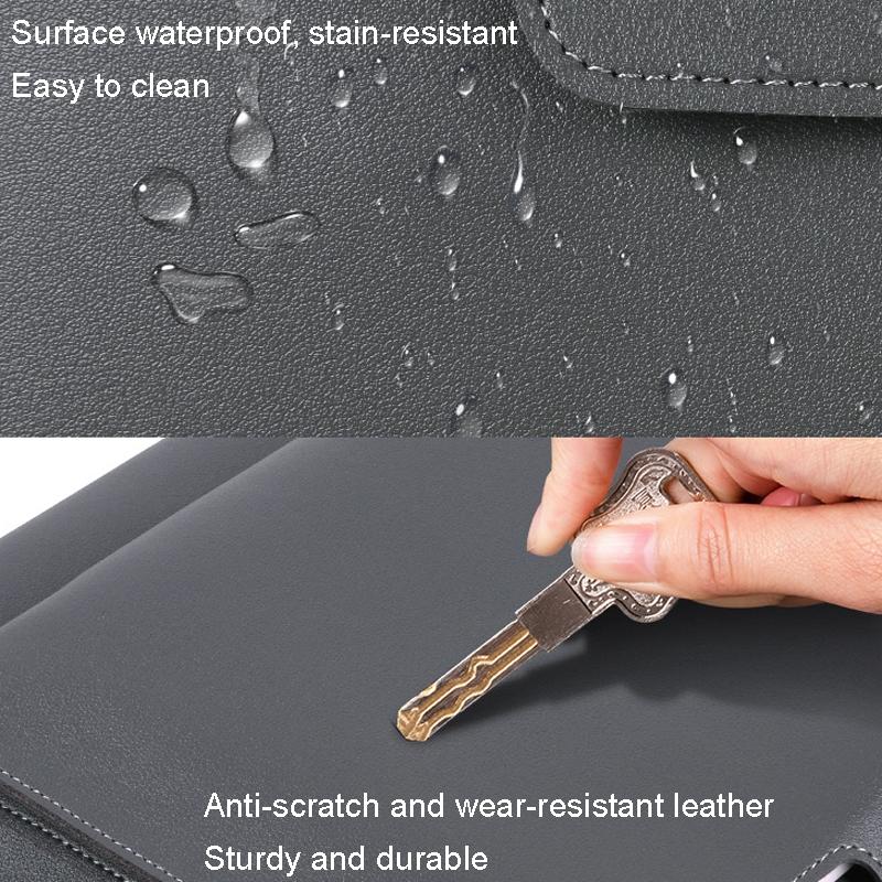 Waterproof Elastic Button Laptop Handbag - Pu Material - Rose Pink - 15.4/16 Inch