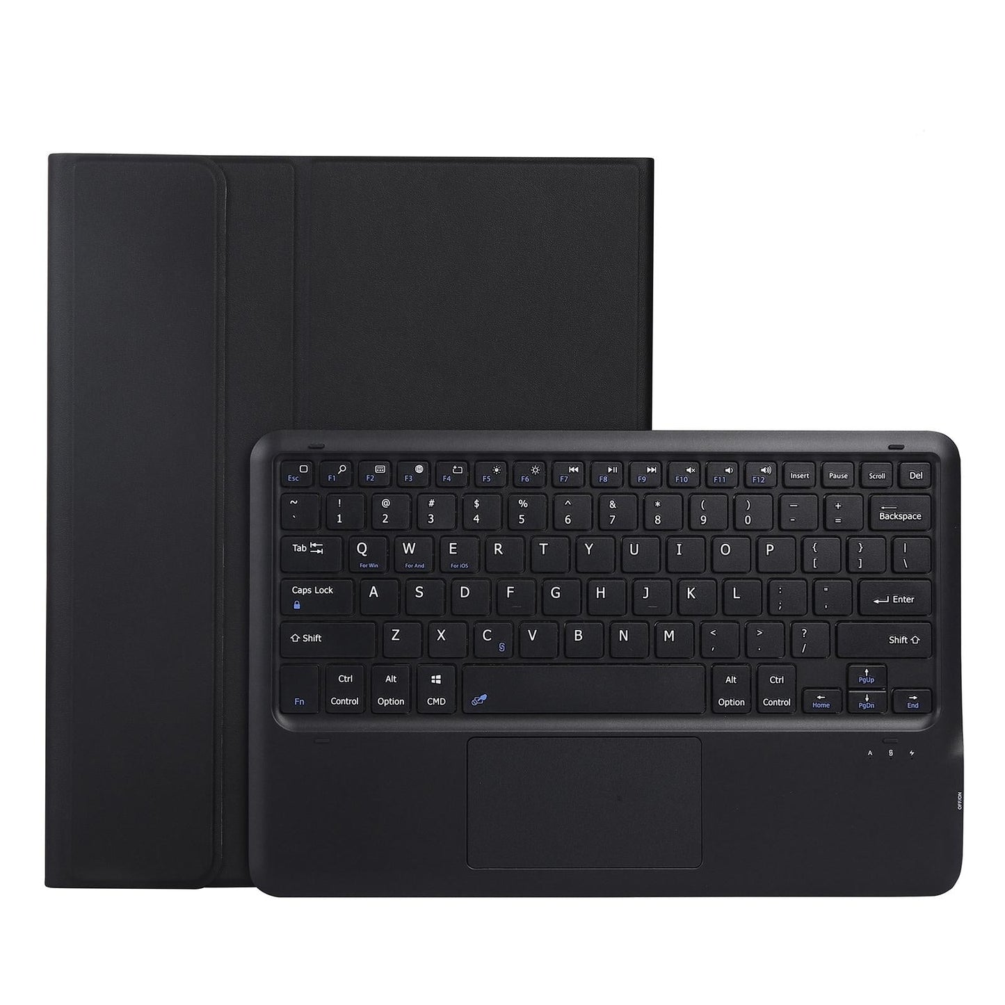 Detachable Bluetooth Keyboard Tablet Case For Ipad Pro 12.9 - Ultra-Thin With Touchpad Pen Slot & Holder - Dark Blue