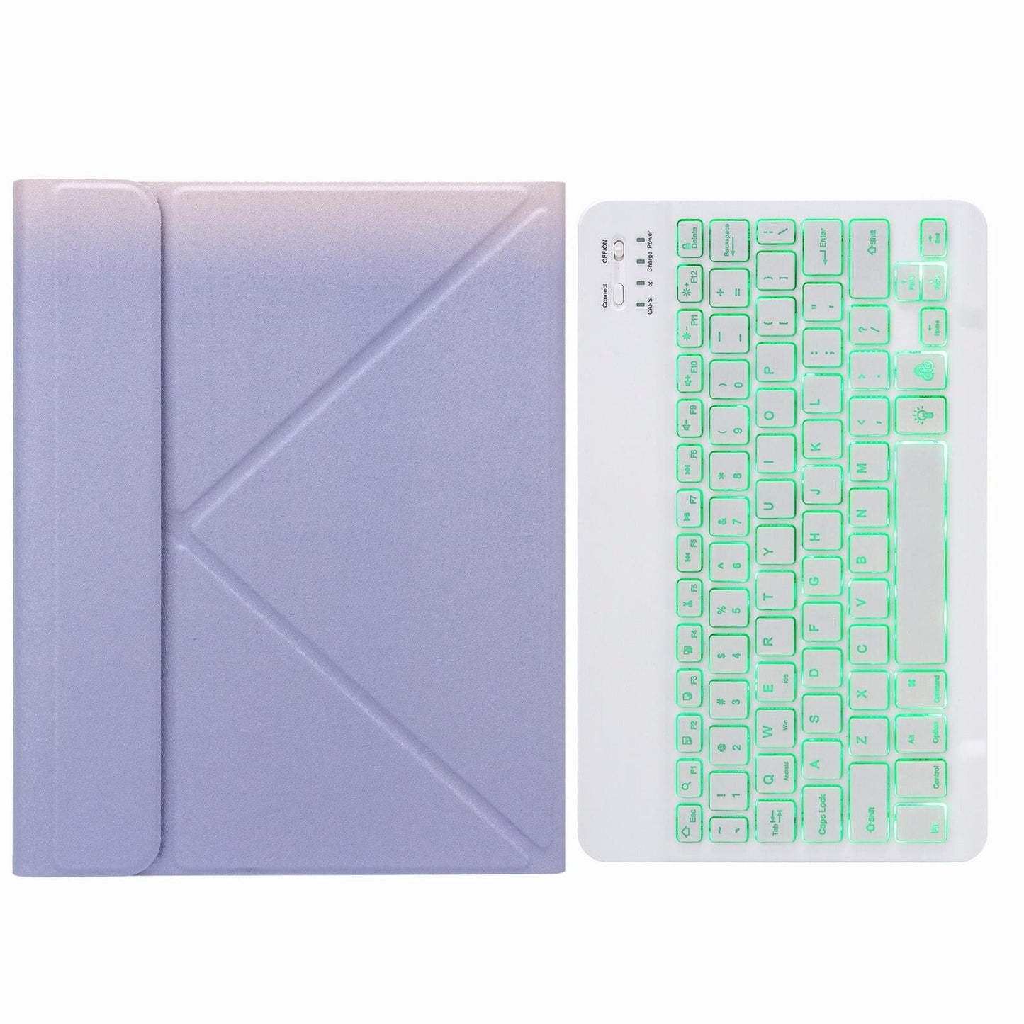 Bluetooth Keyboard Leather Case For Ipad Pro 11 With Three-Fold Holder & Backlight - Black