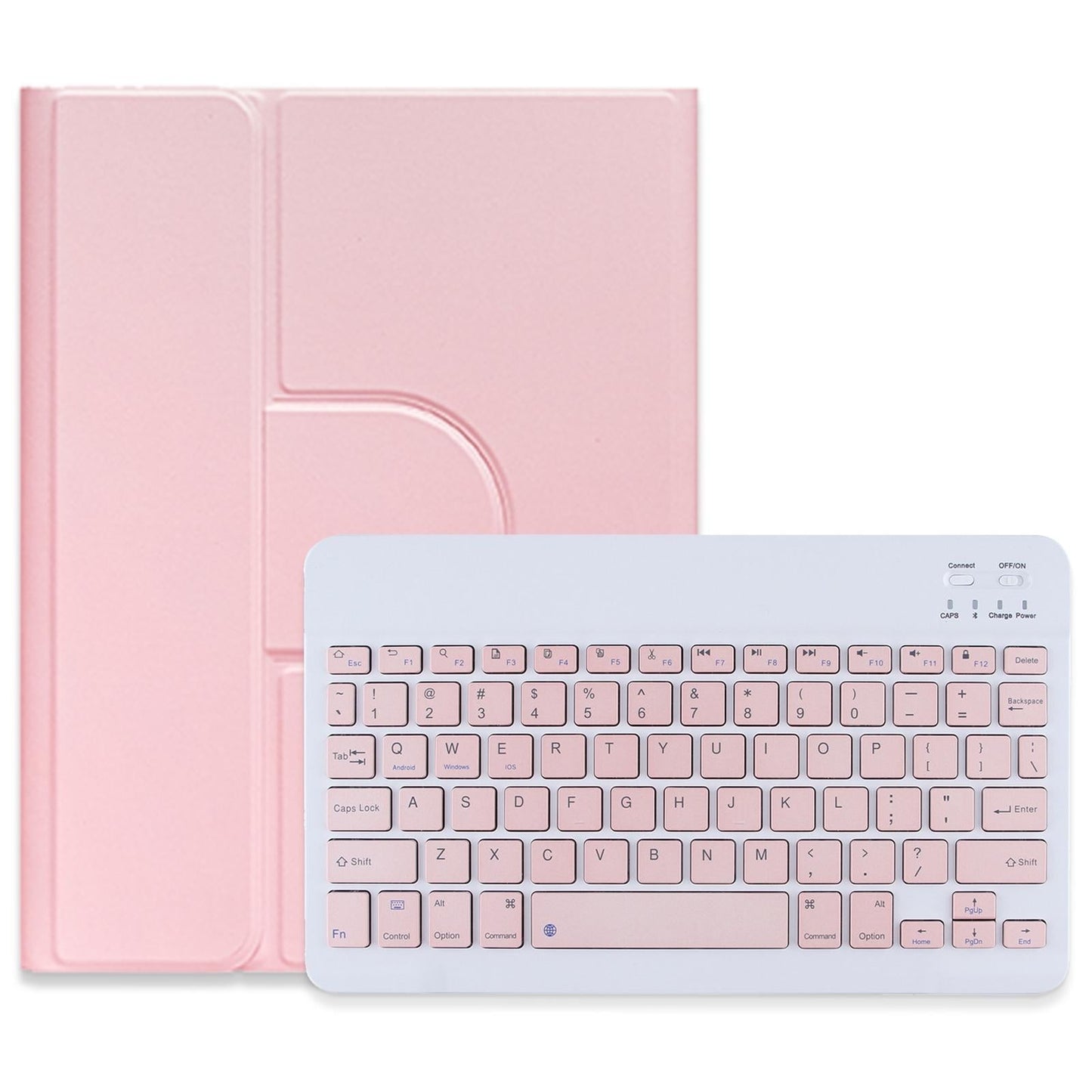 360 Degree Rotatable Bluetooth Keyboard Leather Case - Square Button - Dark Green - For Ipad 10.2 2021 / Air 2019