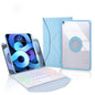 Bluetooth Keyboard Leather Case For Ipad 10.2 - Touchpad Backlight Pen Slot - 2021 / 2020 / 2019 - Sky Blue