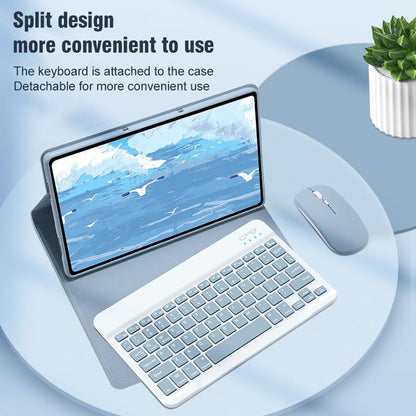 360 Degree Rotatable Bluetooth Keyboard Leather Case With Three-Colour Backlight - Dark Green - For Ipad 10.2 2021 / Air 2019