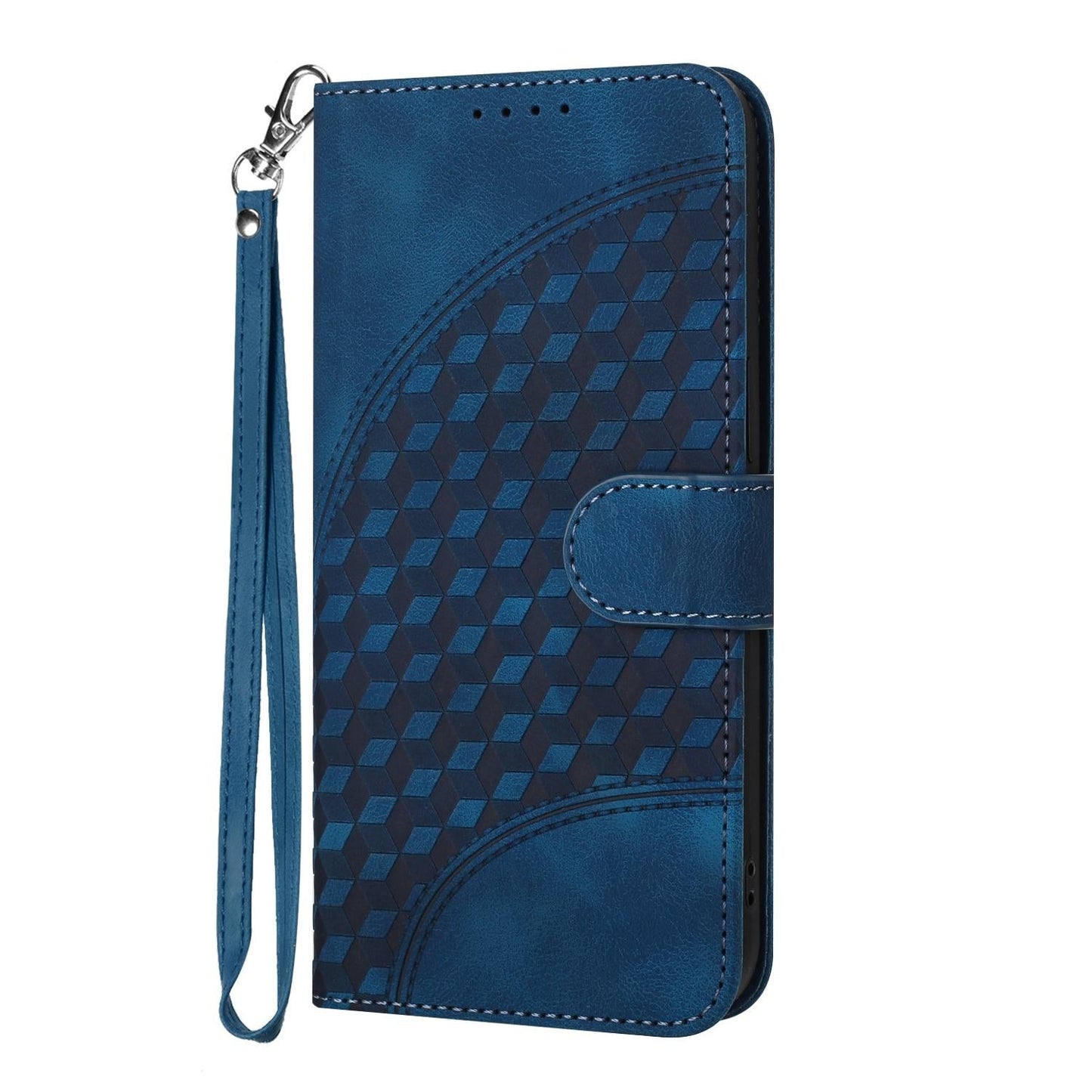 Embossed Elephant Head Phone Case for Samsung Galaxy z Fold 4 5g with Lanyard - Rose Red