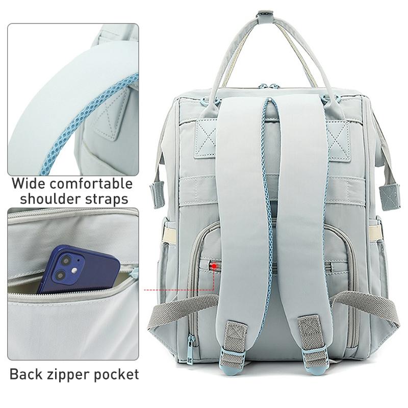 Convertible Diaper Bag Backpack for Baby Care - Pink