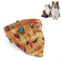 Cotton Pet Bib Cat Headband Dog Saliva Towel - Size L - Khaki
