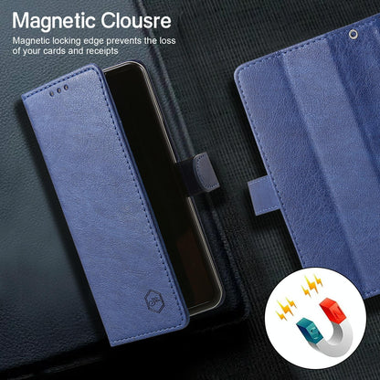 For Samsung Galaxy Z Fold4 5G Leather Texture Phone Case - Pu Tpu - Champagne