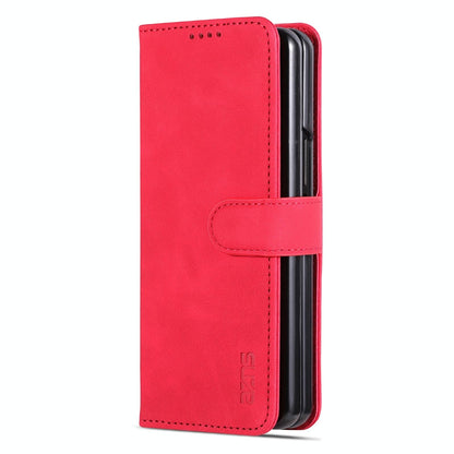 For Samsung Galaxy Z Fold4 5G Leather Phone Case - Smooth Calf Texture - Rose Gold