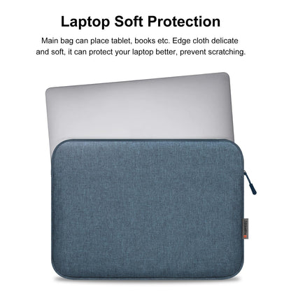 15-16.7 Inch Laptop Briefcase Bag with Zipper for 16 Inch Sleeve - Dark Blue