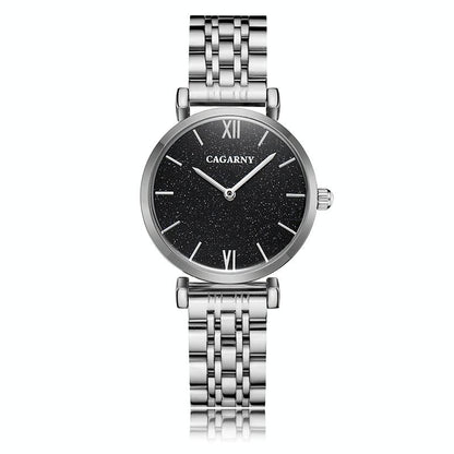 Waterproof Silver Steel Quartz Watch - Fashion Life - Wa0329D