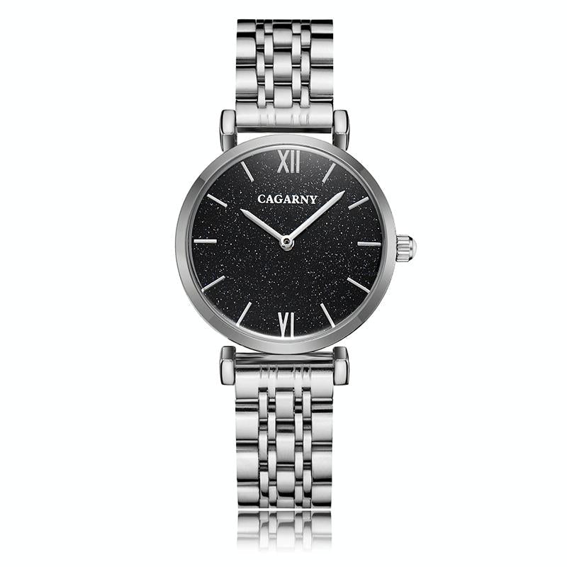 Waterproof Silver Steel Quartz Watch - Fashion Life - Wa0329D