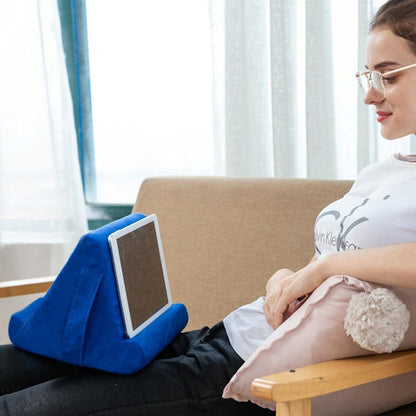 Versatile Laptop Rest Cushion with Cooling Pad - Rose Red
