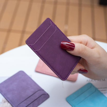 Frosted Card Bag Sticker For Mobile Phones - Purple