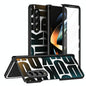 Foldable Electroplated Phone Case for Samsung Galaxy z Fold 4 5g with Hinge - Black