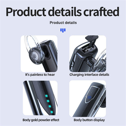 Business Style Bluetooth 5.0 Earphone with Touch Switch - Pink