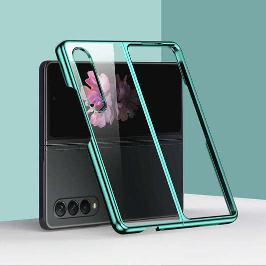 Shockproof Electroplated Case for Samsung Fold 4 5g - Green