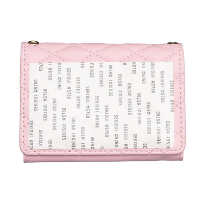 Horizontal Card Bag Mobile Phone Back Sticker With Metal Buckle - Purple