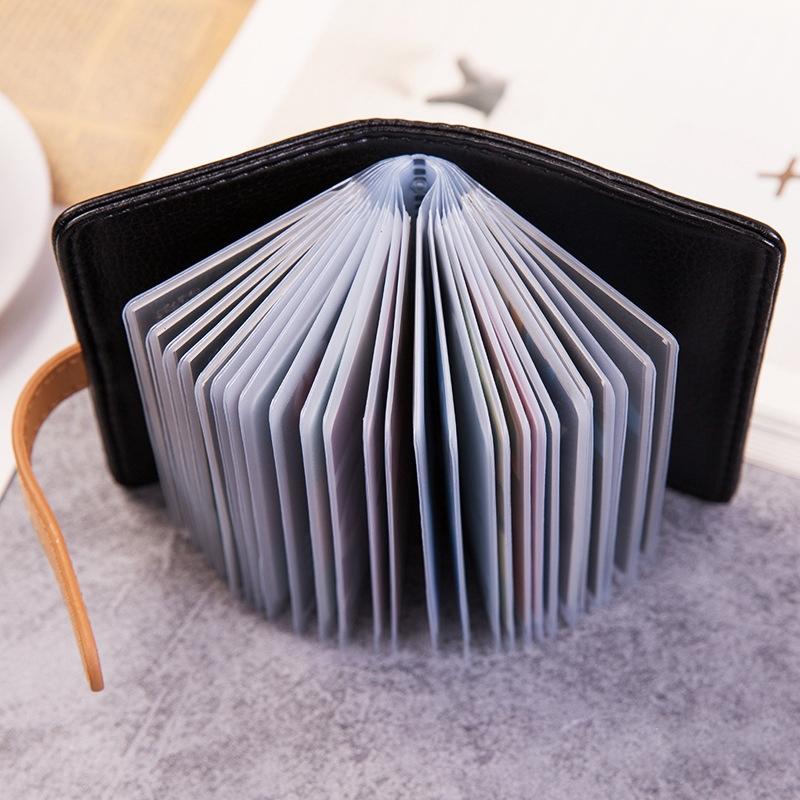 Portable Pu Leather Card Holder - Business & Credit Cards - Purple