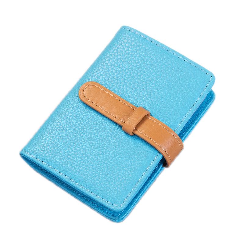 Portable Pu Leather Card Holder - Business & Credit Cards - Purple