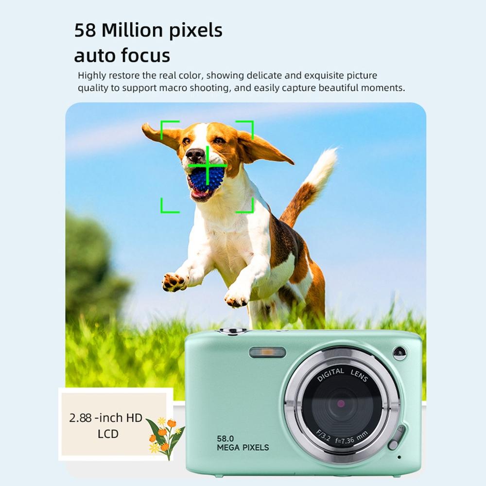 Portable 16X Zoom Hd Digital Camera With 2.88 Ips Screen - Rose Pink