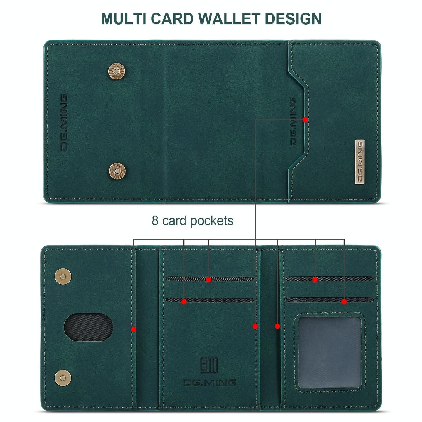3 Fold Card Bag For Dg.Ming M2 Series Compact & Stylish - Green