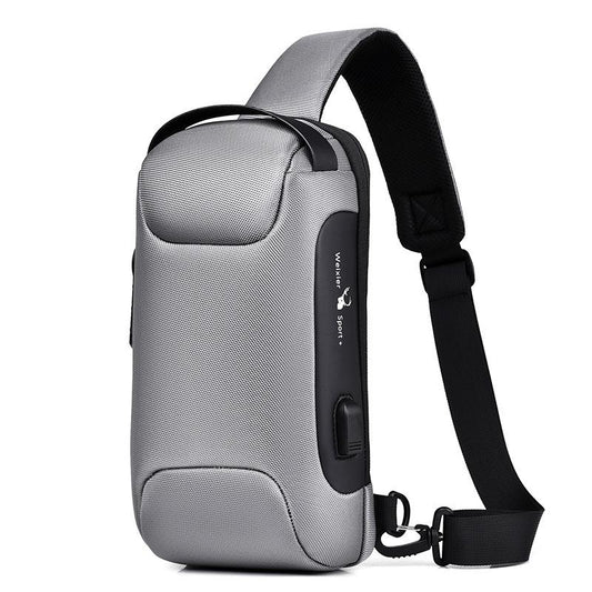 Men's Anti Theft Oxford Chest Bag - Gray