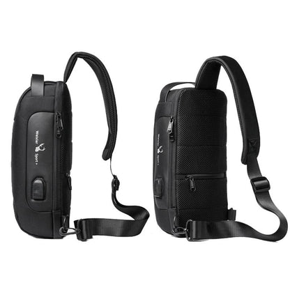Men's Anti Theft Oxford Chest Bag - Gray