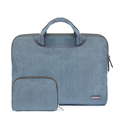 11.6 Inch Simple Business Laptop Bag With Liner - Ls-116 - Snowflake Nylon Dark Blue
