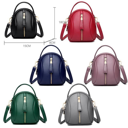 Multi Compartment Shoulder Bag For Women - Tea Green