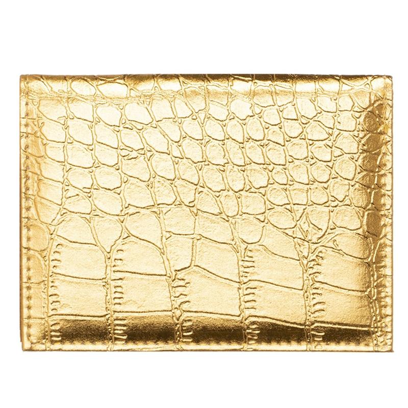 Pu Crocodile Pattern Card Holder Fits Cdc Documents - Pink