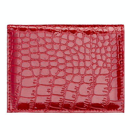 Pu Crocodile Pattern Card Holder Fits Cdc Documents - Pink