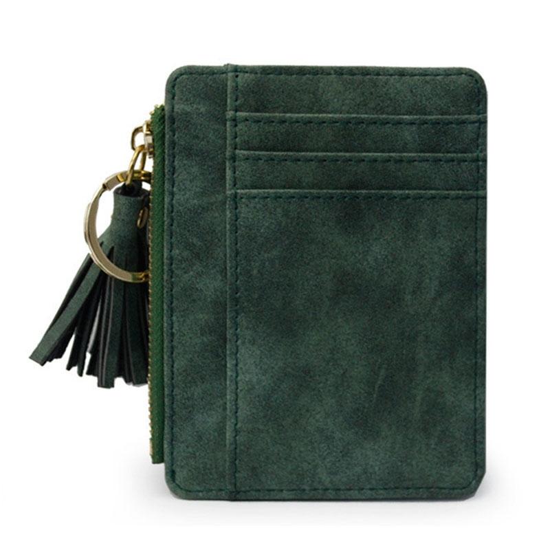 Compact Card Holder With Large Capacity Cute Mini Coin Purse - Blue