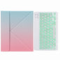 Bluetooth Keyboard Leather Case For Ipad 10.2 / 10.5 With Monochrome Backlight & Three-Fold Holder - Pink Blue