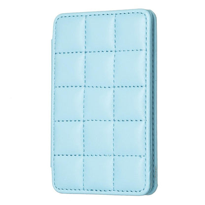 Grid Pattern Card Bag Sticker For Mobile Phones - Blue