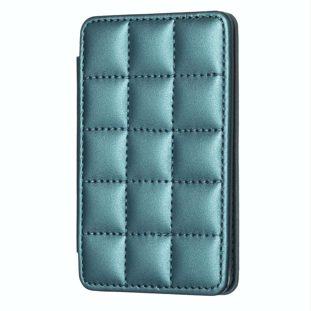 Grid Pattern Card Bag Sticker For Mobile Phones - Blue