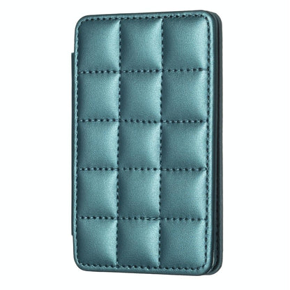 Grid Pattern Card Bag Sticker For Mobile Phones - Blue