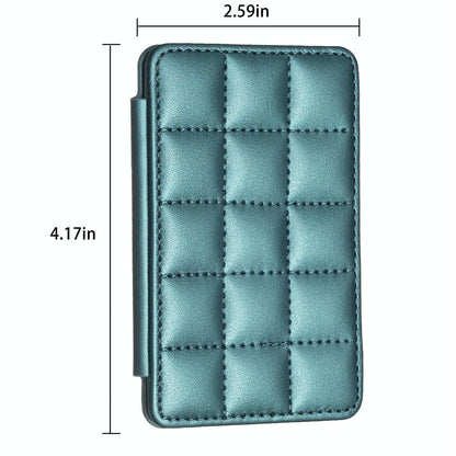 Grid Pattern Card Bag Sticker For Mobile Phones - Blue