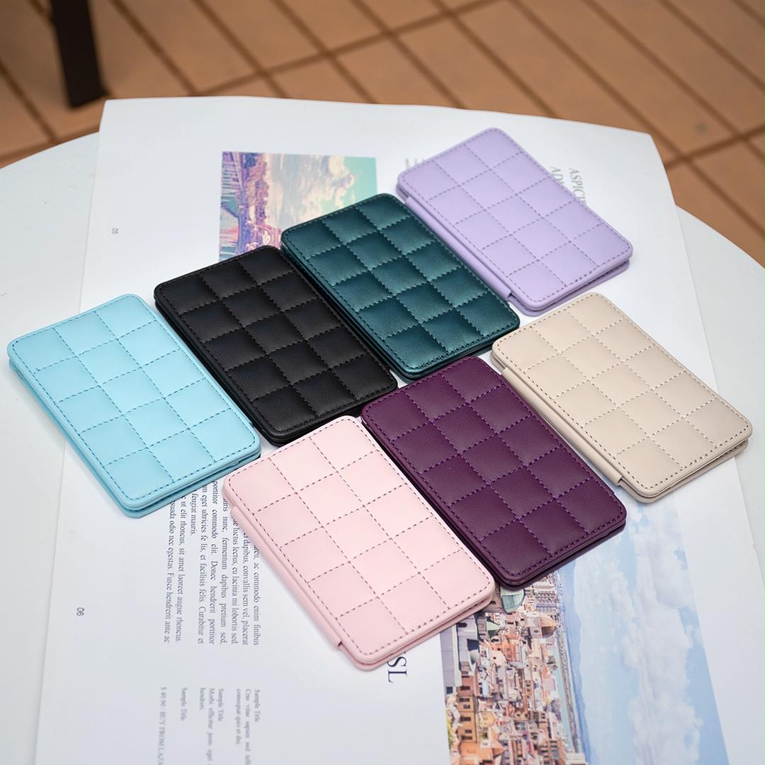 Grid Pattern Card Bag Sticker For Mobile Phones - Blue