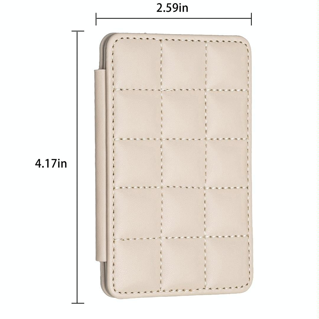 Grid Pattern Card Bag Sticker For Mobile Phones - Blue