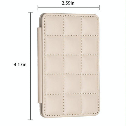 Grid Pattern Card Bag Sticker For Mobile Phones - Blue