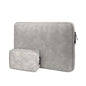 Lightweight Waterproof Lambskin Laptop Sleeve - 13.3 Inches - Gray With Bag
