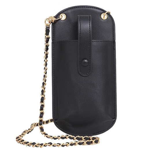 Compact Cell Phone Crossbody Bag - Black