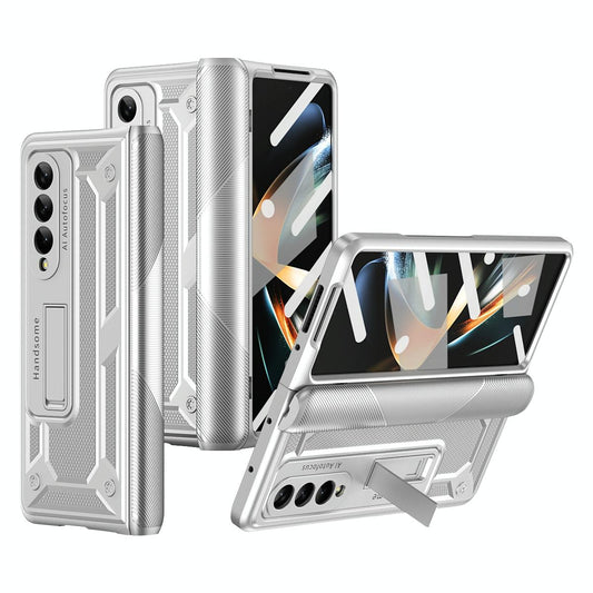 Shockproof Secure Hinge Phone Case for Samsung Galaxy z Fold 4 5g - Silver