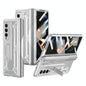 Shockproof Secure Hinge Phone Case for Samsung Galaxy z Fold 4 5g - Silver