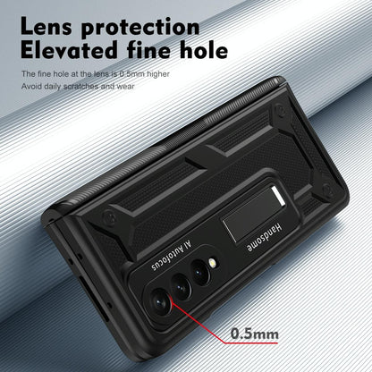 Shockproof Secure Hinge Phone Case for Samsung Galaxy z Fold 4 5g - Silver