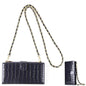 Long Crossbody Mini Shoulder Bag For Coins & Phone - Sapphire Blue